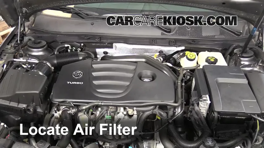 2011 Buick Regal CXL 2.0L 4 Cyl. Turbo FlexFuel Filtre à air (moteur) Changement